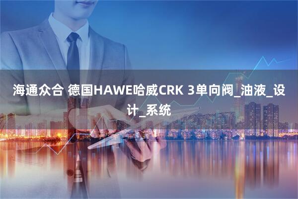 海通众合 德国HAWE哈威CRK 3单向阀_油液_设计_系统